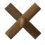 Wood Roof Cross 45°